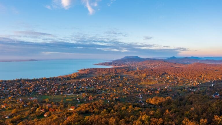 Aerial view of the Balaton Uplands