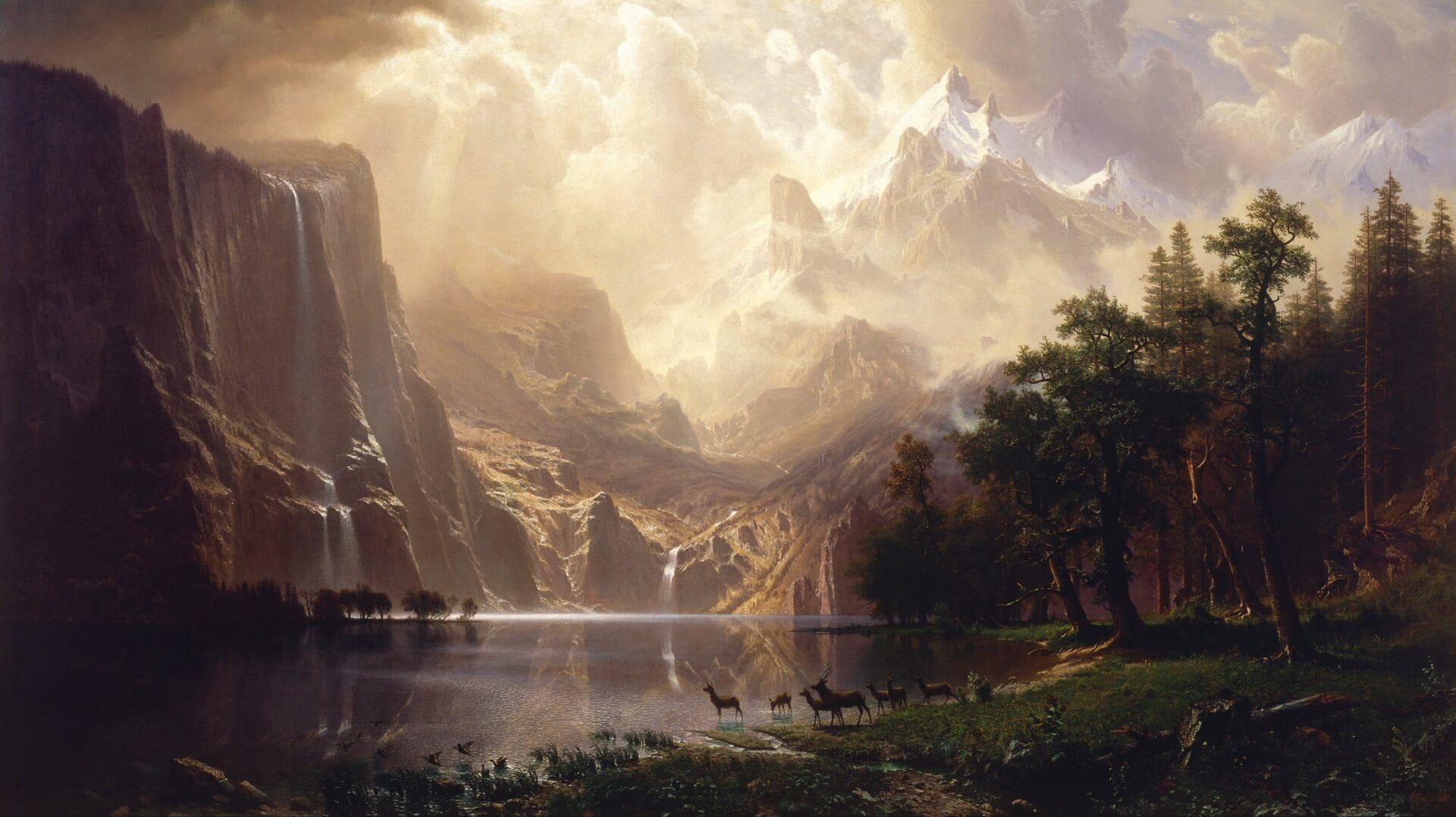 Albert Bierstadt, Among the Sierra Nevada, California (1868). Smithsonian American Art Museum, Washington, DC, USA