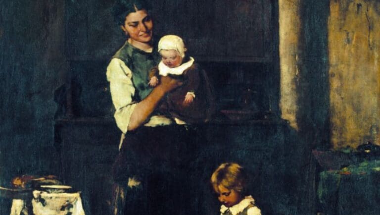 Two families by Mihály Munkácsy (1877). Private Collection