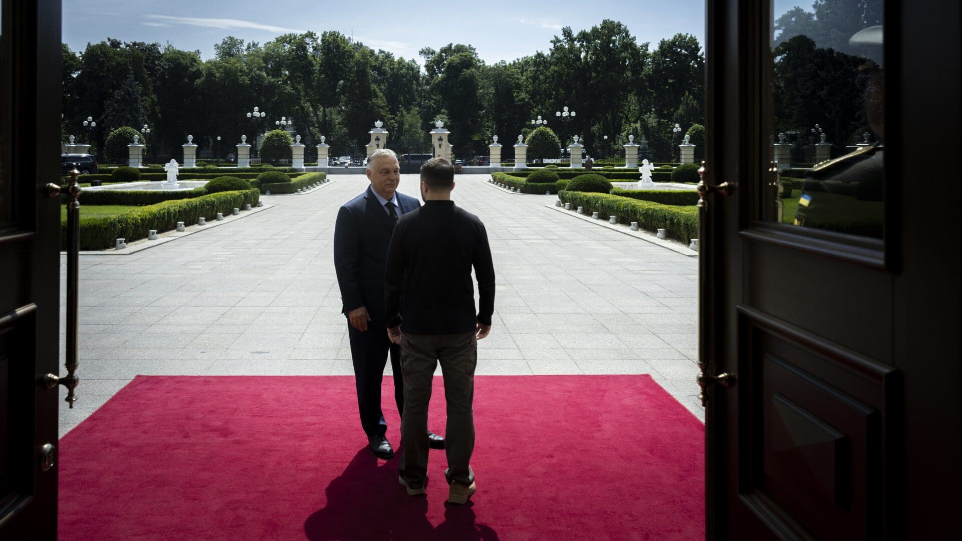 Volodymyr Zelenskyy welcomes Viktor Orbán in Kyiv on 2 July 2024.