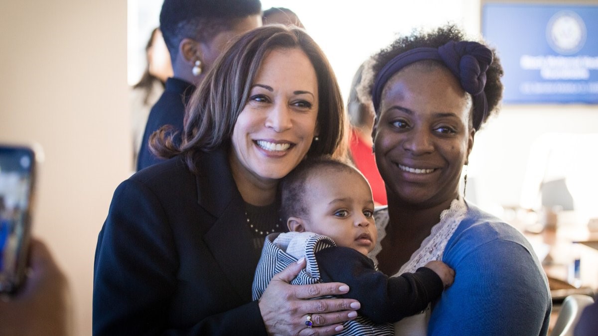 Kamala Harris in February 2020