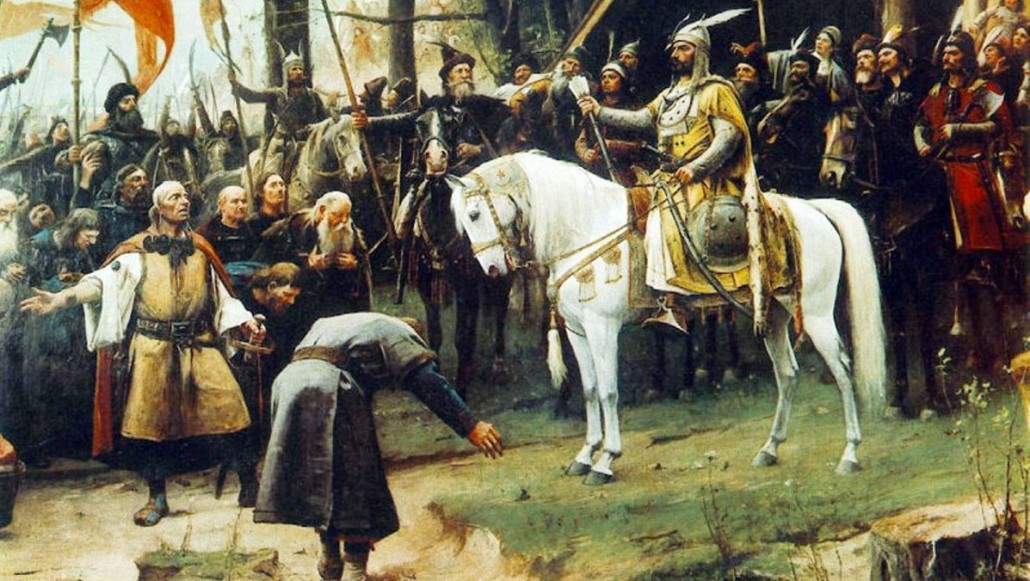 Leader Árpád’s conquest of Hungary, painting by Mihály Munkácsy