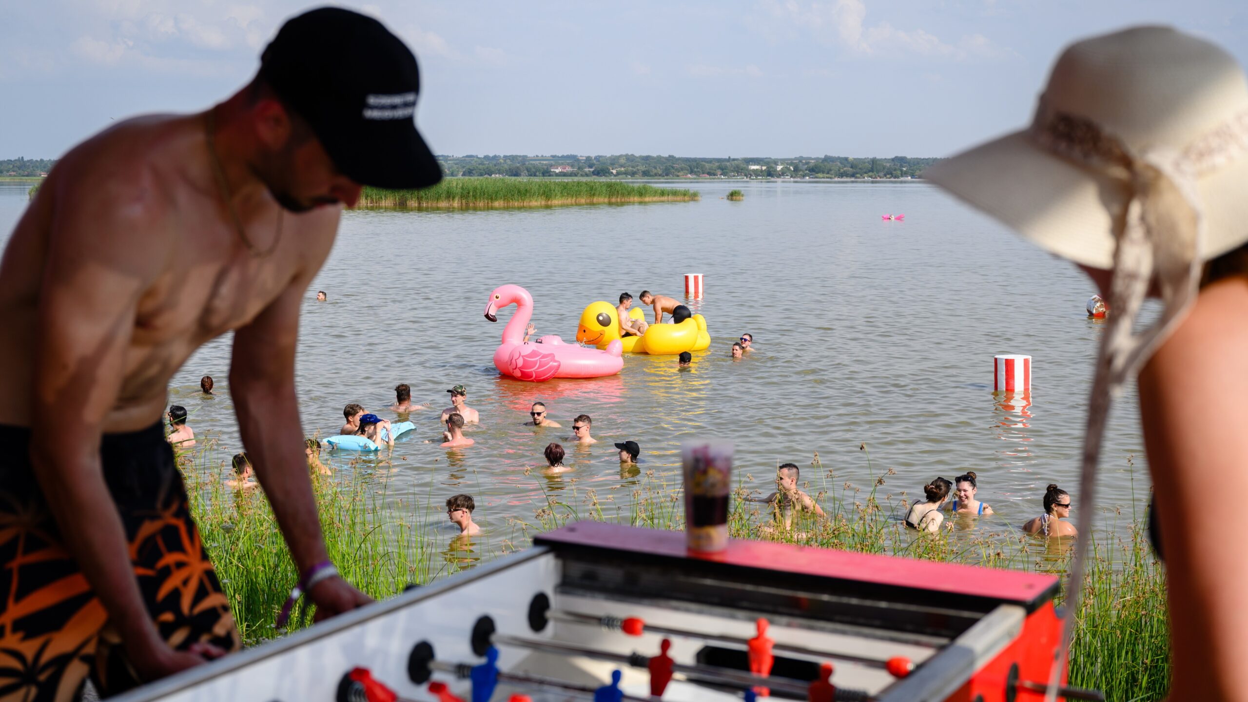 Festival-goers at the EFOTT festival in Sukoró near Lake Velence on 10 July 2024.