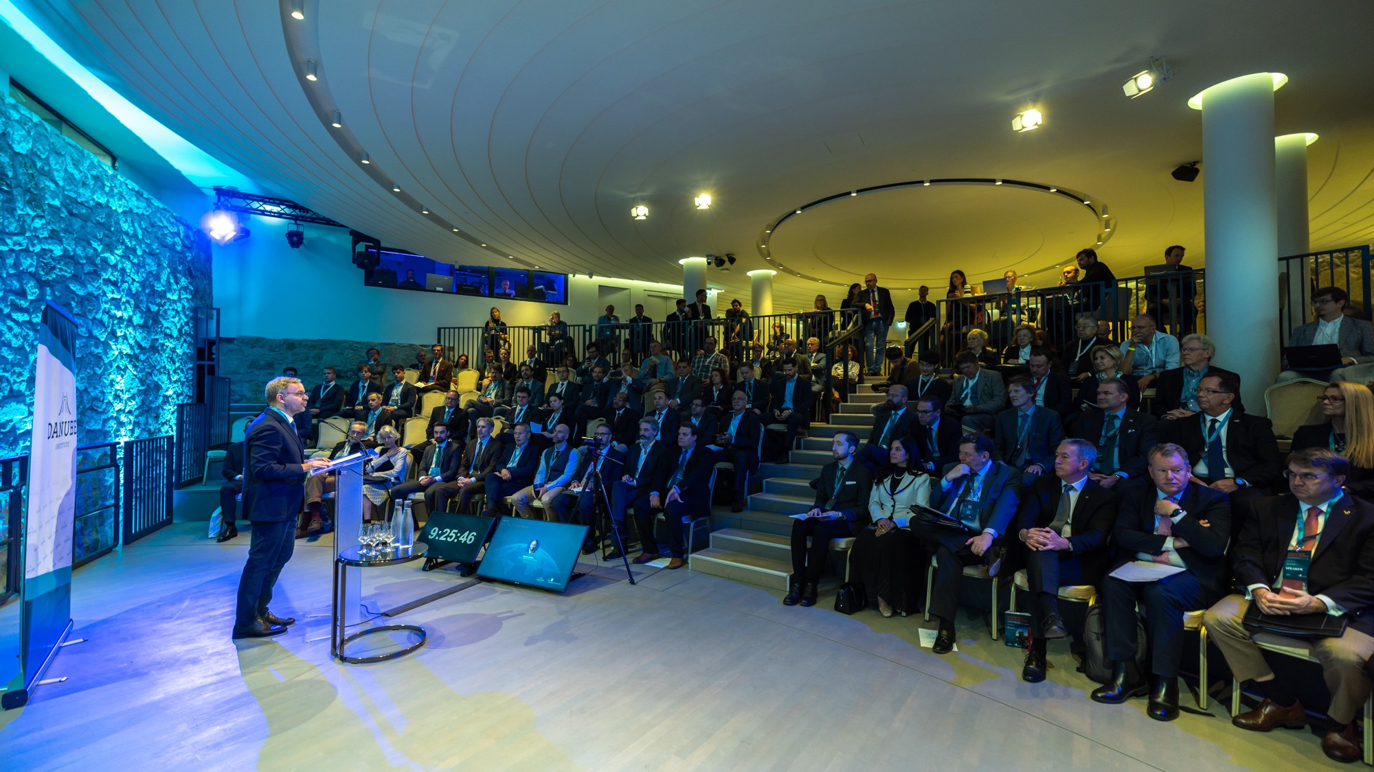 Balázs Orbán delivers his opening address at the Danube-Heritage 4th Geopolitical Summit in Budapest on 17 September 2024.