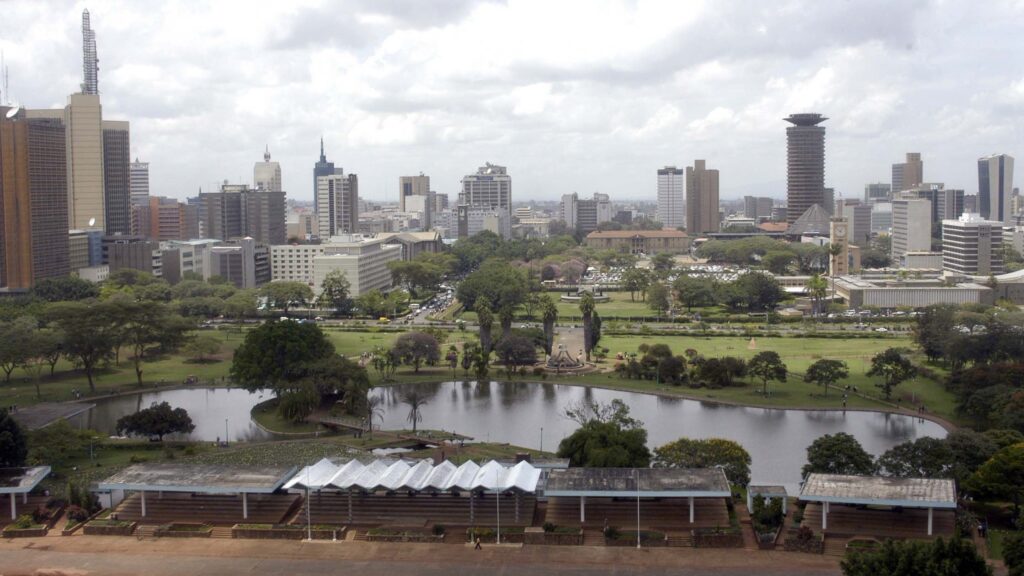 Nairobi seen from Uhuru Park