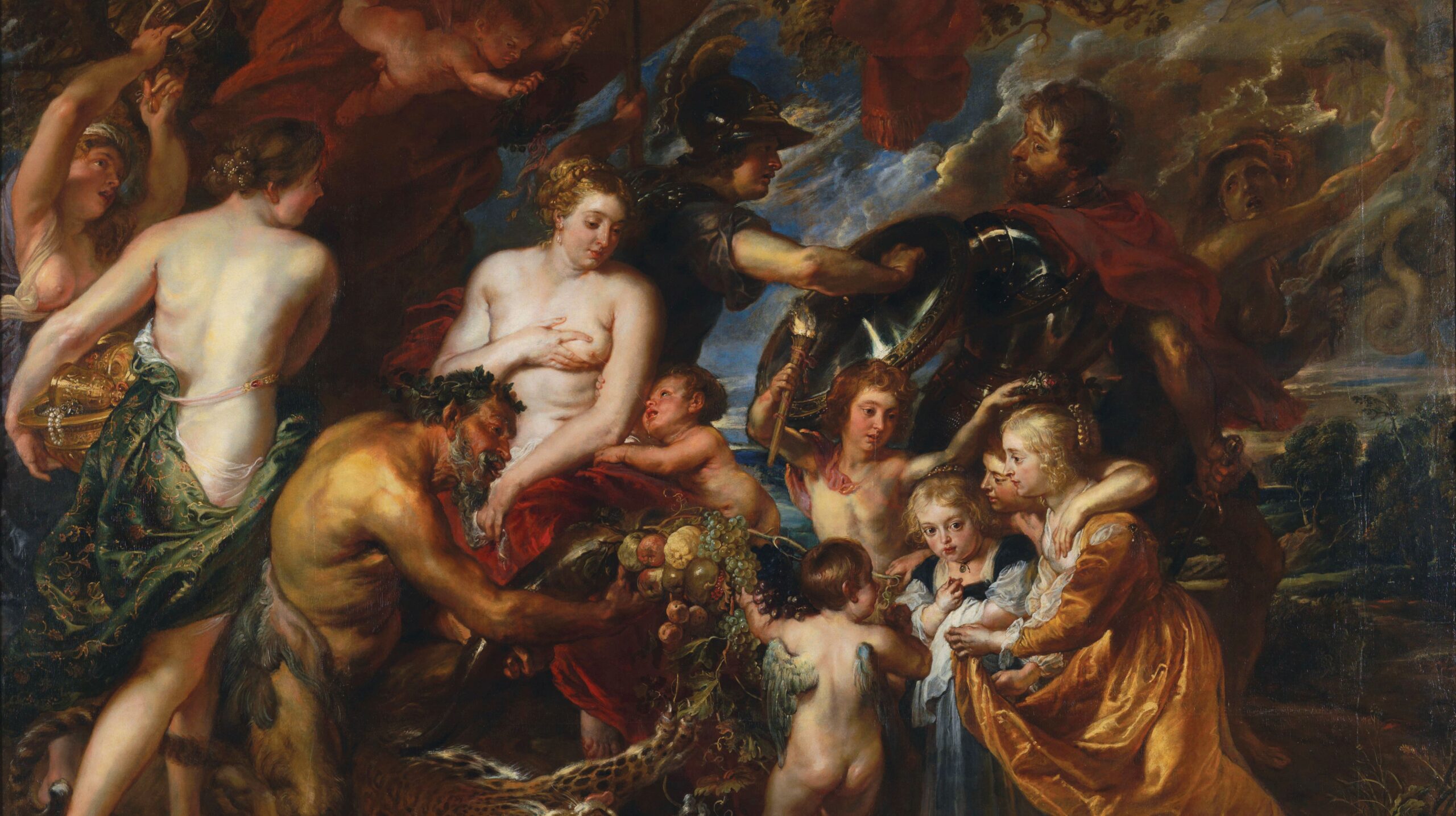 Peter Paul Rubens, Minerva Protects Pax from Mars (between 1629 and 1630). National Gallery, London, UK