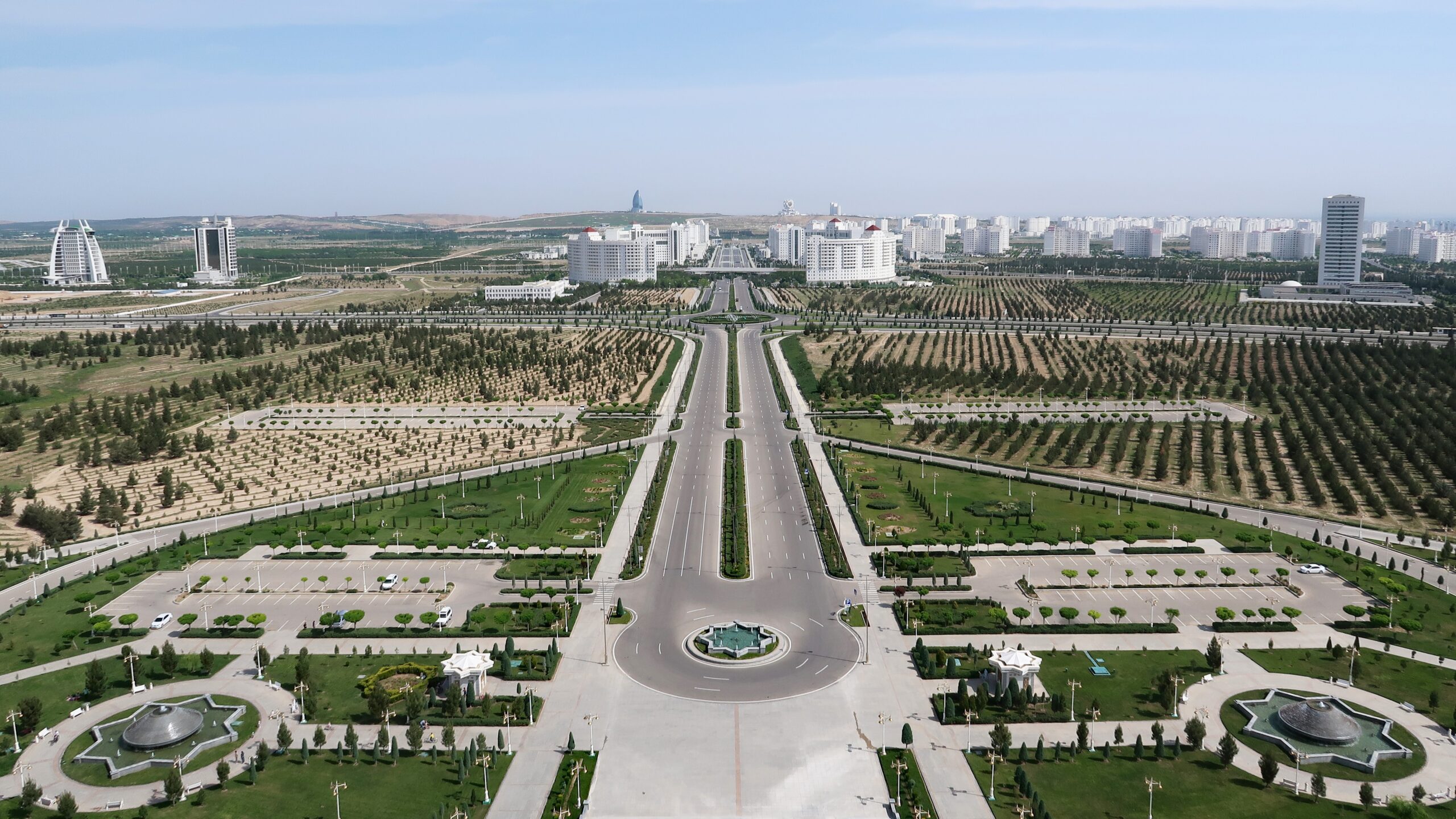 View of Ashgabat from the Arch of Neutrality (Wikimedia Commons)