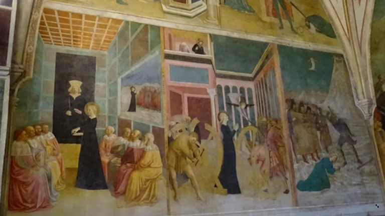 Scenes from the life of Saint Catherine, painted by Masolino. Rome, San Clemente