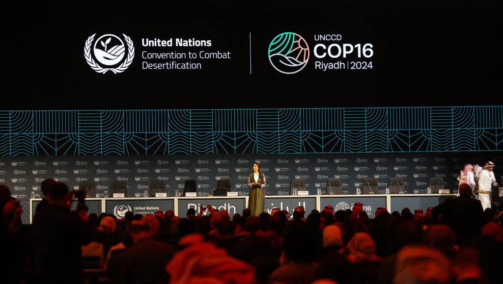 The opening session of the United Nations Convention to Combat Desertification, UNCCD COP16, in the Saudi capital Riyadh on 2 December 2024