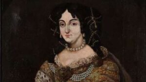 A 17th century portrait of Ilona Zrínyi (detail, by unknown painter)