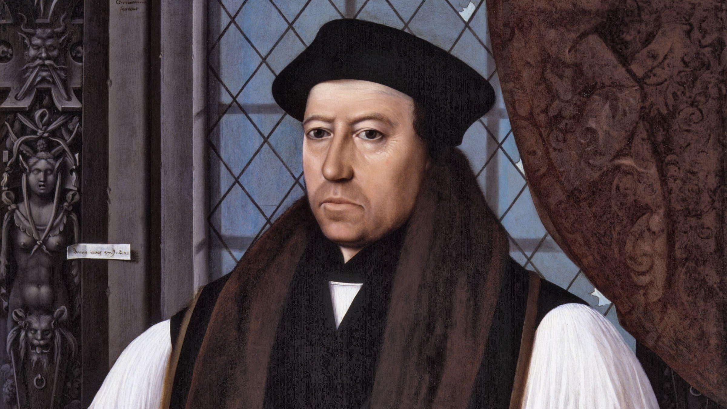 Portrait of Thomas Cranmer by Gerlach Flicke (detail, 1545)