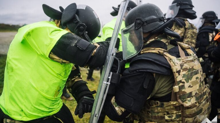 Joint Hungarian-Italian-Romanian KFOR crowd management exercise in Novo Selo, December 2024