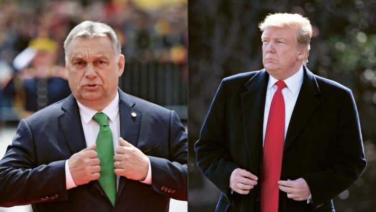 Hungary’s Prime Minister Viktor Orbán and US President Donald Trump, 9 May 2019